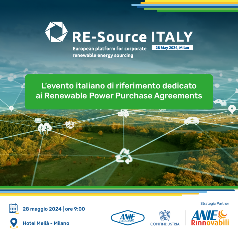ANIE Rinnovabili è partner di RE-Source Italy 2024